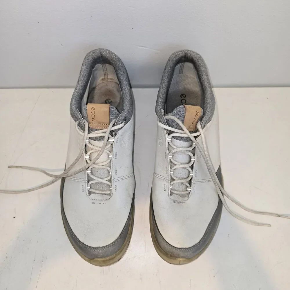 Ecco Hybrid 3 Biom White Leather Spikeless Golf Shoes Size US 11